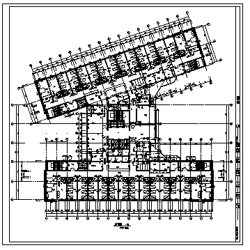 医院设计某市某七层第一中心医院建筑施工cad图含平面图